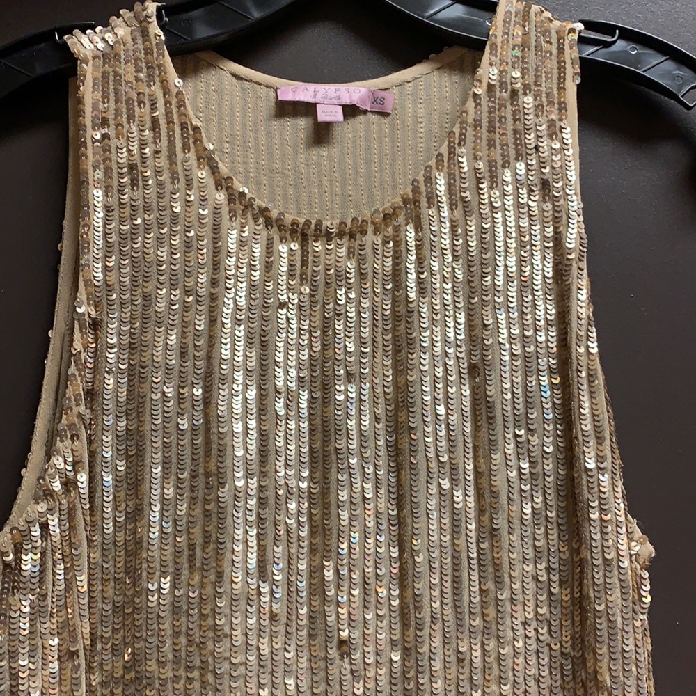 Calypso Saint Barth sequins tank. EUC Like new. XS